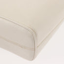 GUCCI Hand Bag Leather White Gold Auth 148822-15