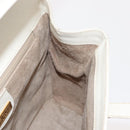 GUCCI Hand Bag Leather White Gold Auth 148822-18