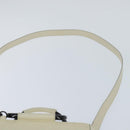 GUCCI Hand Bag Leather 2way White Auth 148823-14