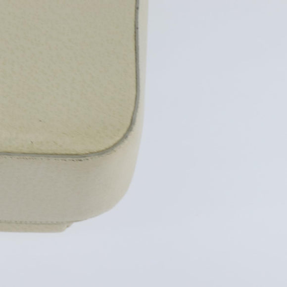 GUCCI Hand Bag Leather 2way White Auth 148823