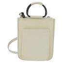 GUCCI Hand Bag Leather 2way White Auth 148823-13