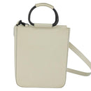 GUCCI Hand Bag Leather 2way White Auth 148823-2