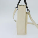 GUCCI Hand Bag Leather 2way White Auth 148823-3