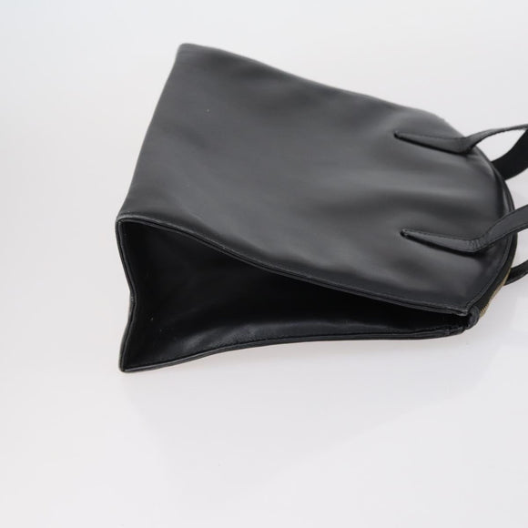 GUCCI Hand Bag Leather 3 Set Black Beige Auth 148825