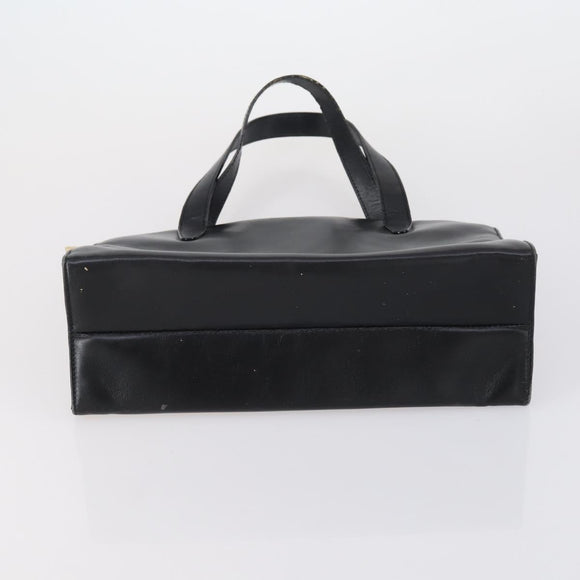 GUCCI Hand Bag Leather 3 Set Black Beige Auth 148825