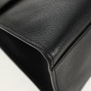 GUCCI Web Sherry Line Hand Bag Leather 2way Black Gold 505342 Auth 148828M-17