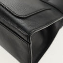 GUCCI Web Sherry Line Hand Bag Leather 2way Black Gold 505342 Auth 148828M-20