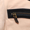 GUCCI Web Sherry Line Hand Bag Leather 2way Black Gold 505342 Auth 148828M-28