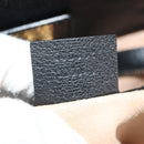 GUCCI Web Sherry Line Hand Bag Leather 2way Black Gold 505342 Auth 148828M-12