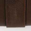 GUCCI Web Sherry Line Chain Shoulder Bag Leather Vintage Brown Gold Auth 148829-3