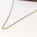 GUCCI Web Sherry Line Chain Shoulder Bag Leather Vintage Brown Gold Auth 148829-9