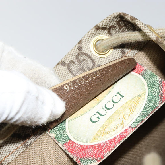 GUCCI GG Supreme Purse Pouch PVC Beige 97 19 303 Auth 148832