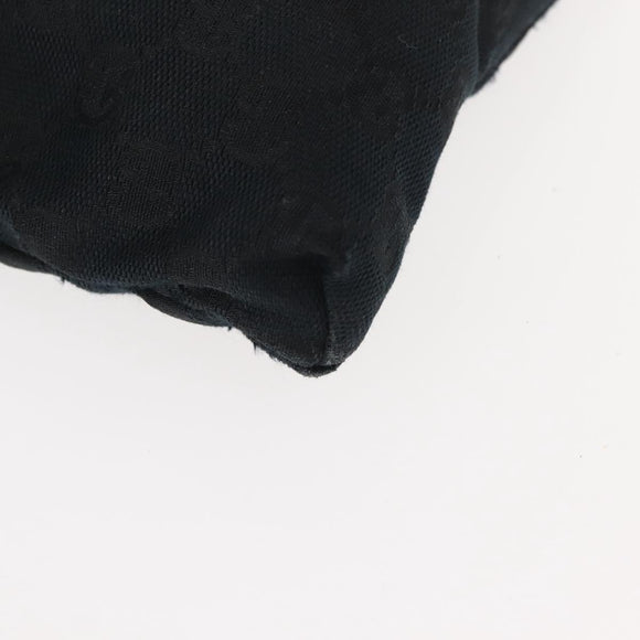 GUCCI GG Canvas Waist bag Black Silver 28566 Auth 148834