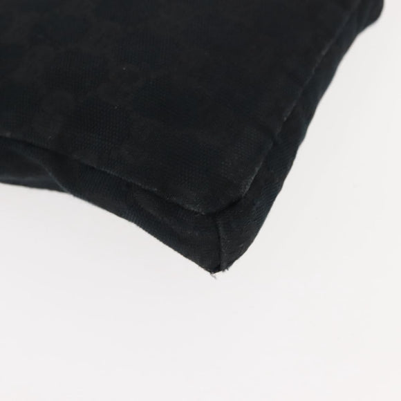 GUCCI GG Canvas Waist bag Black Silver 28566 Auth 148834