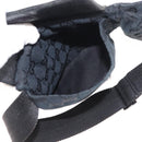 GUCCI GG Canvas Waist bag Black Silver 28566 Auth 148834-11