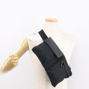 GUCCI GG Canvas Waist bag Black Silver 28566 Auth 148834-23