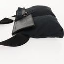 GUCCI GG Canvas Waist bag Black Silver 28566 Auth 148834-4