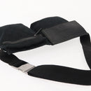 GUCCI GG Canvas Waist bag Black Silver 28566 Auth 148834-6