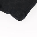 GUCCI GG Canvas Waist bag Black Silver 28566 Auth 148835-15