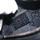 GUCCI GG Canvas Waist bag Black Silver 28566 Auth 148835-19