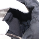 GUCCI GG Canvas Waist bag Black Silver 28566 Auth 148835-21