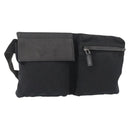 GUCCI GG Canvas Waist bag Black Silver 28566 Auth 148835-1