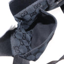 GUCCI GG Canvas Waist bag Black Silver 28566 Auth 148835-11