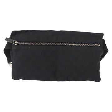 GUCCI GG Canvas Waist bag Black Silver 28566 Auth 148835 - 0