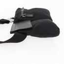 GUCCI GG Canvas Waist bag Black Silver 28566 Auth 148835-4