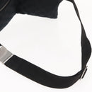GUCCI GG Canvas Waist bag Black Silver 28566 Auth 148835-7