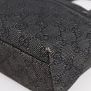 GUCCI GG Canvas Hand Bag Outlet Black Silver 105651 Auth 148837-9