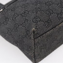 GUCCI GG Canvas Hand Bag Outlet Black Silver 105651 Auth 148837-14