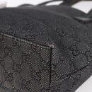 GUCCI GG Canvas Hand Bag Outlet Black Silver 105651 Auth 148837-15