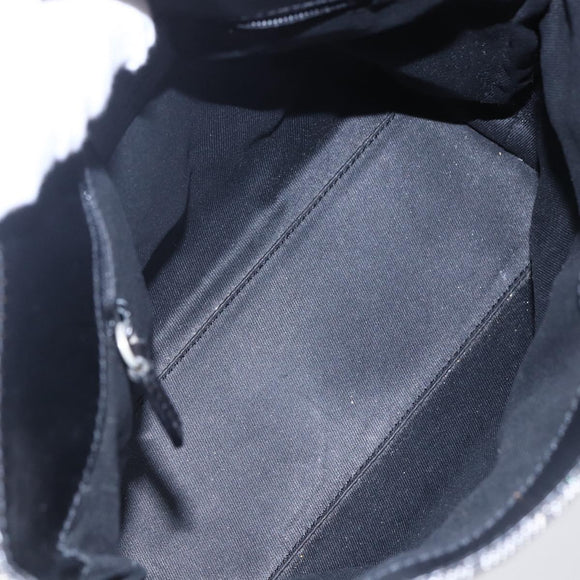 GUCCI GG Canvas Hand Bag Outlet Black Silver 105651 Auth 148837