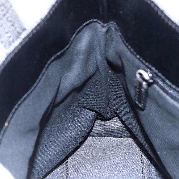 GUCCI GG Canvas Hand Bag Outlet Black Silver 105651 Auth 148837