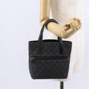 GUCCI GG Canvas Hand Bag Outlet Black Silver 105651 Auth 148837-22