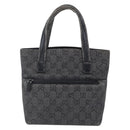 GUCCI GG Canvas Hand Bag Outlet Black Silver 105651 Auth 148837-13