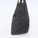 GUCCI GG Canvas Hand Bag Outlet Black Silver 105651 Auth 148837-4
