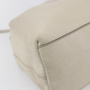 GUCCI Chain Soho Shoulder Bag Leather White Gold 308982 Auth 148838-14