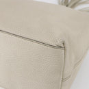 GUCCI Chain Soho Shoulder Bag Leather White Gold 308982 Auth 148838-15