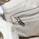 GUCCI Chain Soho Shoulder Bag Leather White Gold 308982 Auth 148838-18