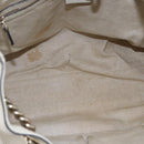 GUCCI Chain Soho Shoulder Bag Leather White Gold 308982 Auth 148838-10