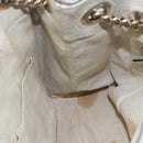 GUCCI Chain Soho Shoulder Bag Leather White Gold 308982 Auth 148838-20