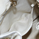 GUCCI Chain Soho Shoulder Bag Leather White Gold 308982 Auth 148838-11