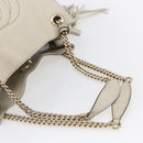 GUCCI Chain Soho Shoulder Bag Leather White Gold 308982 Auth 148838-7