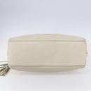 GUCCI Chain Soho Shoulder Bag Leather White Gold 308982 Auth 148838-5