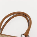 GUCCI GG Canvas Tote Bag Beige Silver 113011 Auth 148839V-8