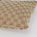 GUCCI GG Canvas Sherry Line Shoulder Bag Beige Gold 144388 Auth 148841-14