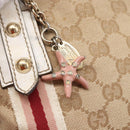 GUCCI GG Canvas Sherry Line Shoulder Bag Beige Gold 144388 Auth 148841-18