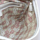 GUCCI GG Canvas Sherry Line Shoulder Bag Beige Gold 144388 Auth 148841-20